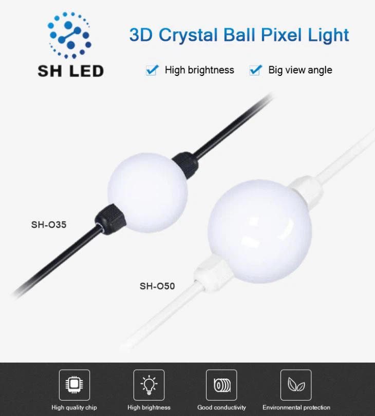 Dath na Nollag Soilsiú 50mm 3d Picteilín faoi stiúir Ball